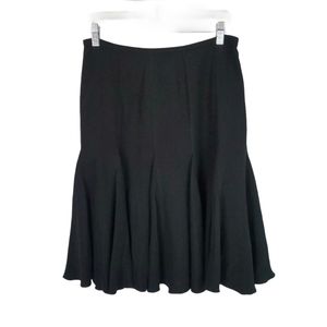 Giorgio Armani Godet Pleated Vintage Black Skirt